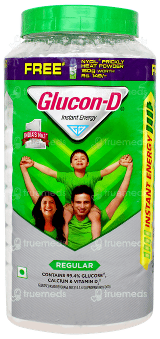 Glucon D Regular 1kg With Nycil Germ Expert Cool Herbal Powder 150gm Free
