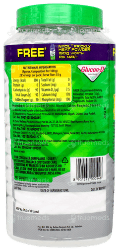 Glucon D Regular 1kg With Nycil Germ Expert Cool Herbal Powder 150gm Free
