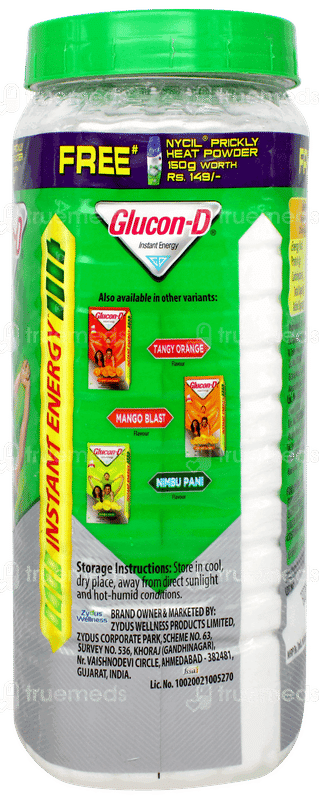 Glucon D Regular 1kg With Nycil Germ Expert Cool Herbal Powder 150gm Free