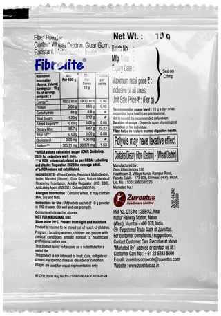 Fibrelite Orange Flavour Powder 10gm