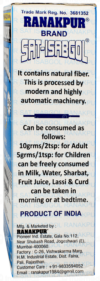 Ranakpur Sat Isabgol Psyllium Husk 200gm