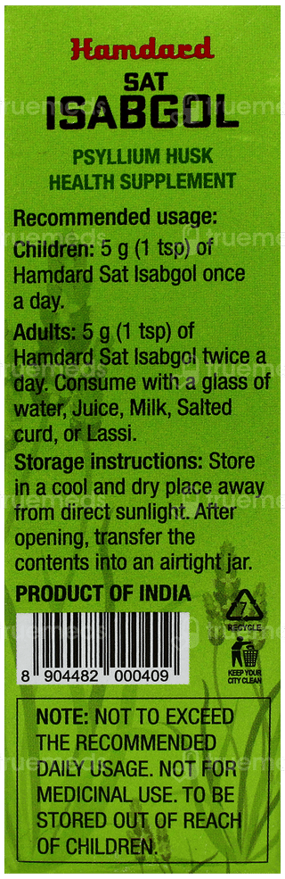 Hamdard Sat Isabgol Psyllium Husk 50gm