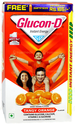 Glucon D Tangy Orange Flavour 1kg With Sipper Bottle Free