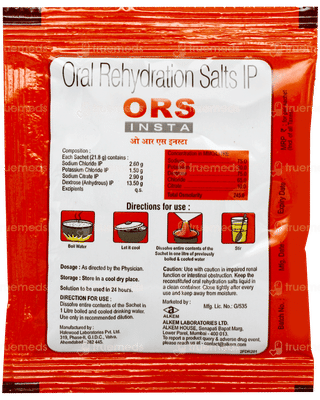 Ors Insta Orange Flavour Sachet 21.8gm