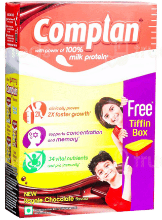 Complan New Royale Chocolate Flavour Refill Powder 500Gm With Tiffin Box Free