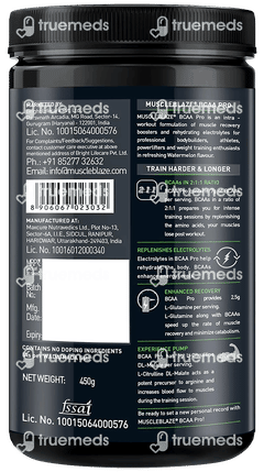 Muscleblaze Mb Bcaa Pro Watermelon Flavour Powder 450gm