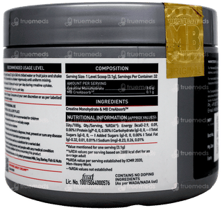 Muscleblaze Mb Cre Amp Creatine Monohydrate Unflavoured Powder 100Gm