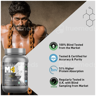 Muscleblaze Biozyme Iso Zero Low Carb Ice Cream Chocolate Flavour Powder 1000Gm