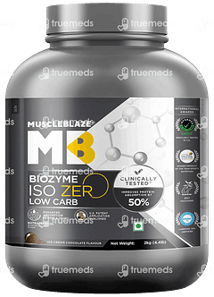 Muscleblaze Biozym Iso Zero Low Carb Ice Cream Chocolate Flavour 2000gm