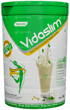 Signutra Vidaslim Vanilla Elixir Flavour No Added Sugar Powder Jar 400gm Signutra Vidaslim Vanilla Elixir Flavour No Added Sugar Powder Jar 400gm