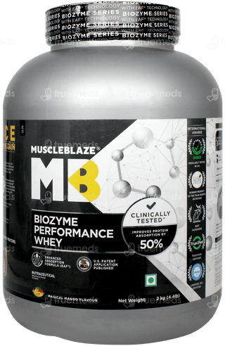 Muscleblaze Mb Biozyme Performance Whey Magical Mango Flavour Protein Powder 2kg
