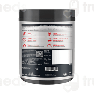 Muscleblaze Pre Workout Wrathx Fruit Fury Flavour 300gm
