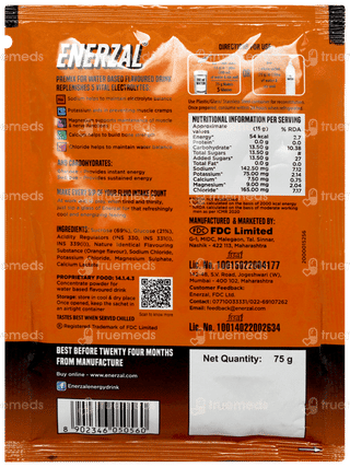 Enerzal Orange Flavour Powder 75gm