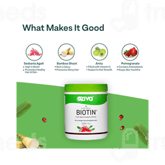 Oziva Plant Based Biotin 10000mcg Lemon Flavour For Stronger Hair And Healthier Skin Powder 125gm Oziva Plant Based Biotin 10000mcg Lemon Flavour For Stronger Hair And Healthier Skin Powder 125gm