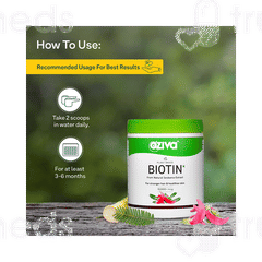 Oziva Plant Based Biotin 10000mcg Lemon Flavour For Stronger Hair And Healthier Skin Powder 125gm Oziva Plant Based Biotin 10000mcg Lemon Flavour For Stronger Hair And Healthier Skin Powder 125gm