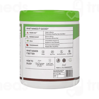 Oziva Plant Based Biotin 10000mcg Lemon Flavour For Stronger Hair And Healthier Skin Powder 125gm