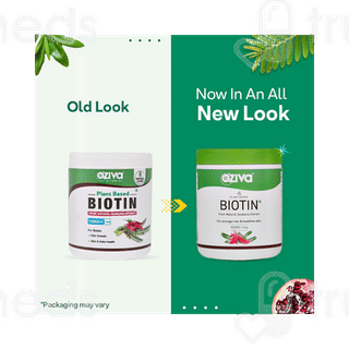 Oziva Plant Based Biotin 10000mcg Lemon Flavour For Stronger Hair And Healthier Skin Powder 125gm