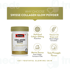 Swisse Beauty Collagen Glow Pineapple Flavour Powder 90Gm