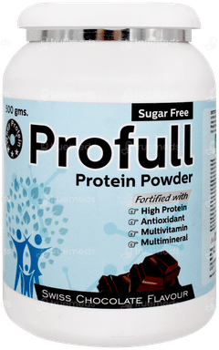 Profull Swiss Chocolate Flavour Sugar Free Protein Powder 500gm