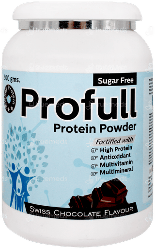 Profull Swiss Chocolate Flavour Sugar Free Protein Powder 500gm
