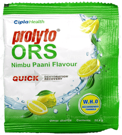 Prolyte Ors Nimbu Paani Flavour Powder 22.4gm Prolyte Ors Nimbu Paani Flavour Powder 22.4gm