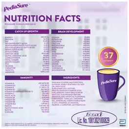 Pediasure New Vanilla Flavour Powder Jar 375Gm