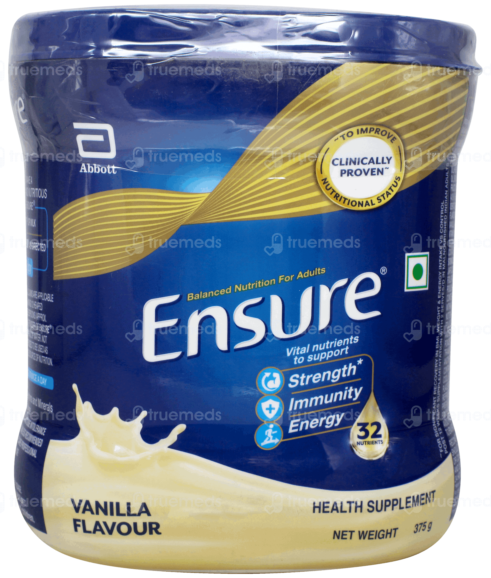 Ensure Vanilla Flavour Powder Jar 375gm - Uses, Side Effects, Dosage ...