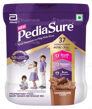 Pediasure New Nutrition For Kids Growth Chocolate Flavour Powder Jar 375Gm