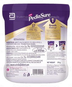 Pediasure New Nutrition For Kids Growth Chocolate Flavour Powder Jar 375Gm