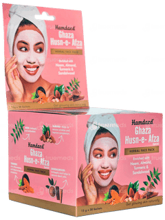Hamdard Ghaza Husn E Afza Special Herbal Face Pack 15gm Pack Of 20 Sachets
