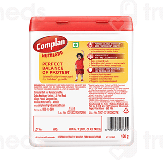 Complan Nutrigro Creamy Vanilla Flavour Powder Jar 400gm