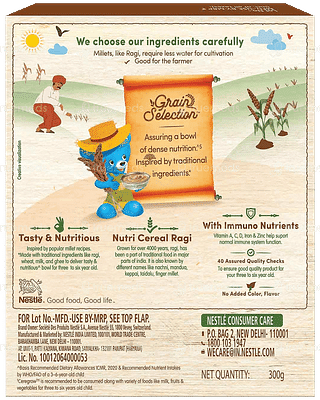 Nestle Ceregrow Grain Selection Ragi Mixed Fruit And Ghee Cereal 300gm