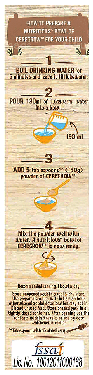 Nestle Ceregrow Grain Selection Ragi Mixed Fruit And Ghee Cereal 300gm