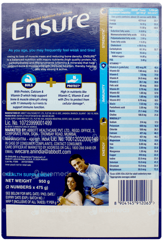 Ensure Vanilla Flavour Refill Powder 950gm