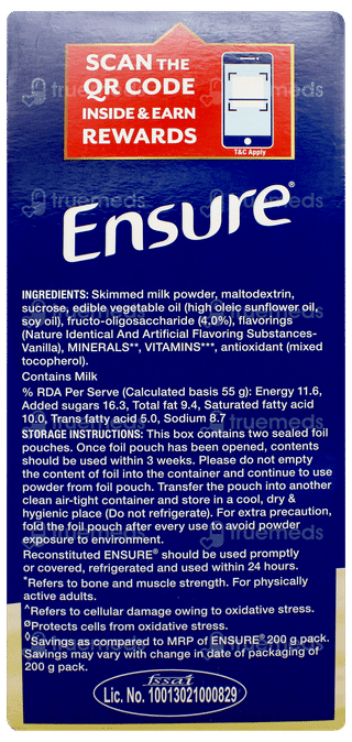 Ensure Vanilla Flavour Refill Powder 950gm