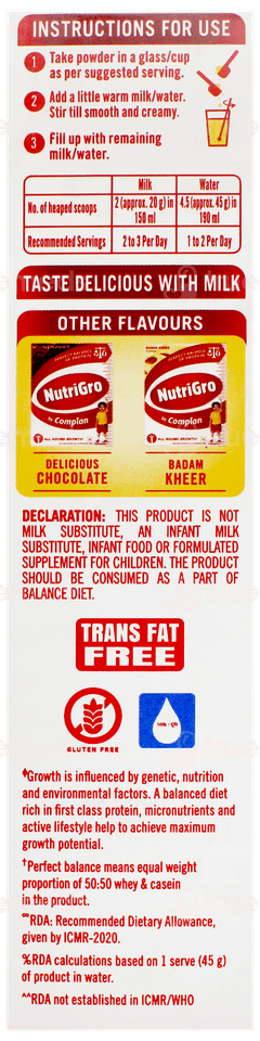 Complan Nutrigro Creamy Vanilla Flavour 200gm
