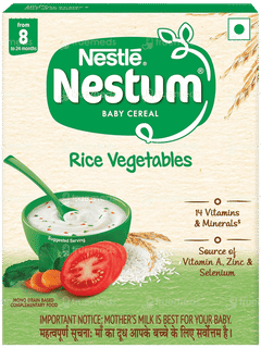 Nestle Nestum Rice Vegetables From 8 To 24 Months Baby Cereal 300gm