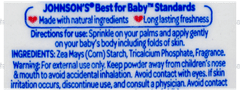Johnsons Baby Natural Plant Based Powder 100Gm