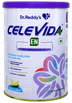 Celevida En Vanilla Flavour Powder 400gm Celevida En Vanilla Flavour Powder 400gm