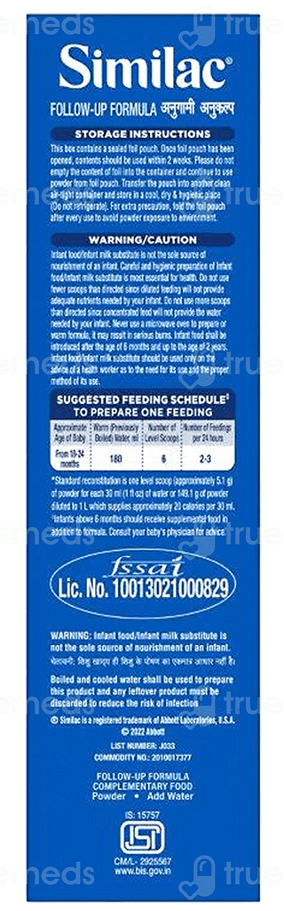 Similac Follow Up Formula Stage 4 From 18 To 24 Months Powder 400gm