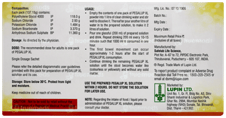 Pegalup Xl Sachet 137.15gm