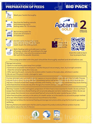 Aptamil Gold Stage 2 From 6 To 12 Months Powder 1200Gm