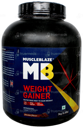 Muscleblaze Weight Gainer Chocolate Flavour Protein Powder 3000gm