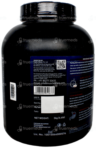 Muscleblaze Weight Gainer Chocolate Flavour Protein Powder 3000gm
