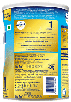 Aptamil Gold Stage 1 From Birth To 6 Months Tin Powder 400gm