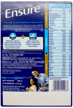 Ensure New And Improved Vanilla Flavour Refill Powder 950gm