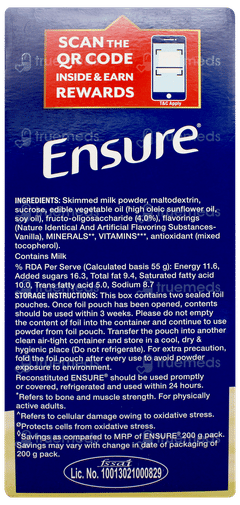 Ensure New And Improved Vanilla Flavour Refill Powder 950gm