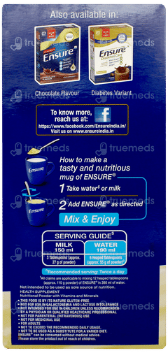 Ensure New And Improved Vanilla Flavour Refill Powder 950gm