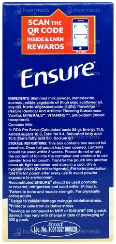 Ensure New And Improved Vanilla Flavour Refill Powder 950gm