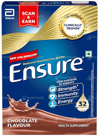 Ensur Enew And Improved Chocolate Flavour Refill Powder 375gm